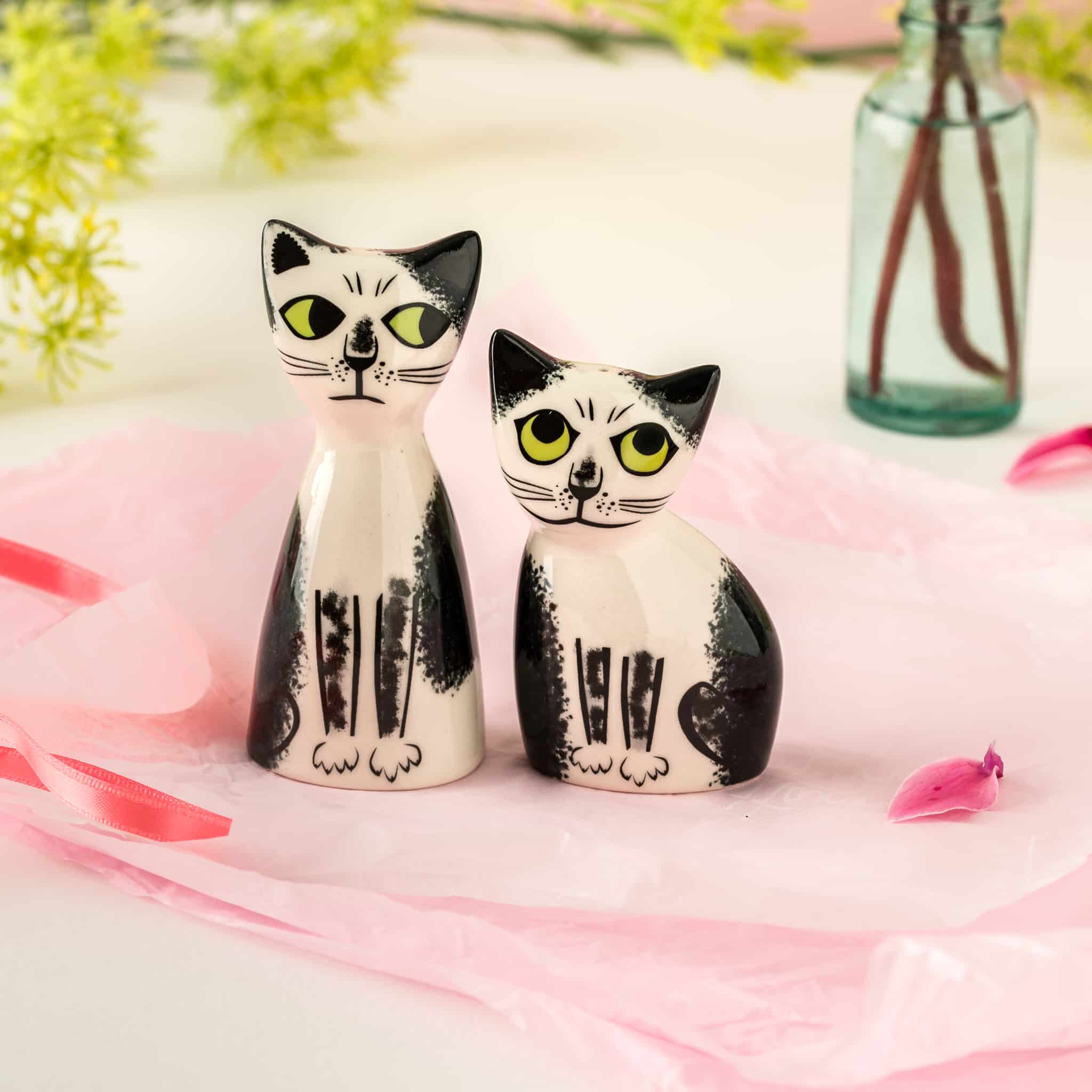 Hannah Turner Set of 2 Cat Salt & Pepper Shakers, 9.5cm | Buy