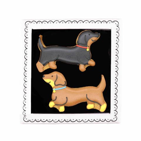 Biscuiteers Pair of Sausages Letterbox Iced Biscuits, 15g
