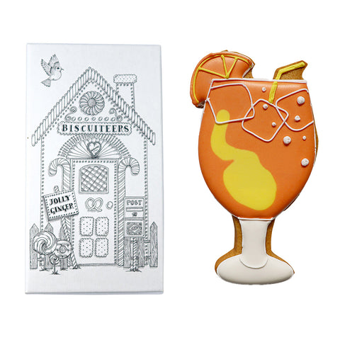 Biscuiteers Aperol Spritz Letterbox Iced Biscuit, 30g