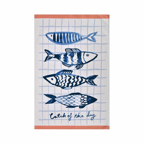 Catch of the Day Fish Tea Towel