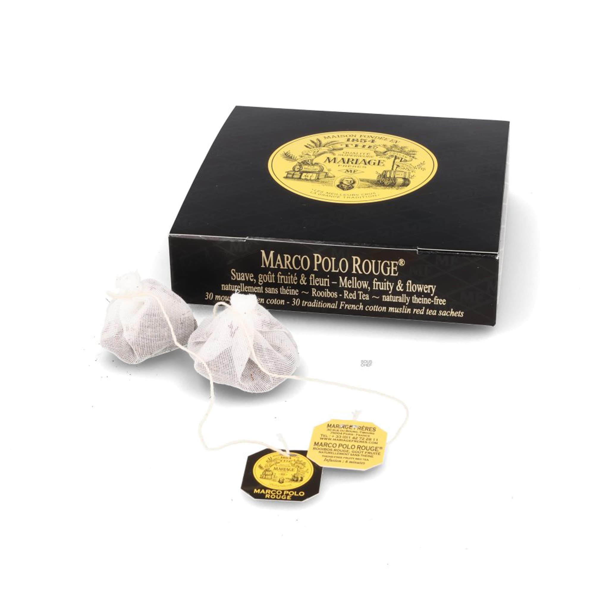 Mariage Freres Rouge Marco Polo Red Tea Bags, 75g | Buy online UK