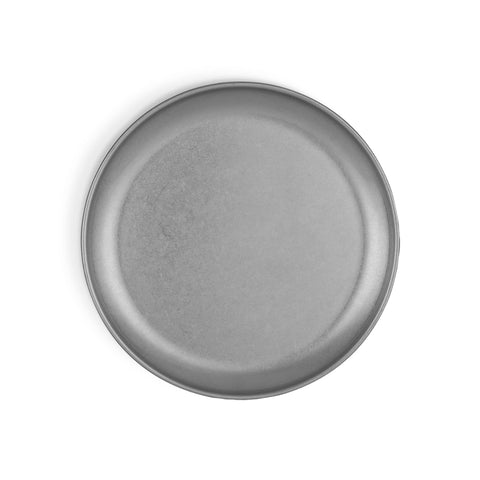 Vintage Style Stainless Steel Dinner Plate, 26cm