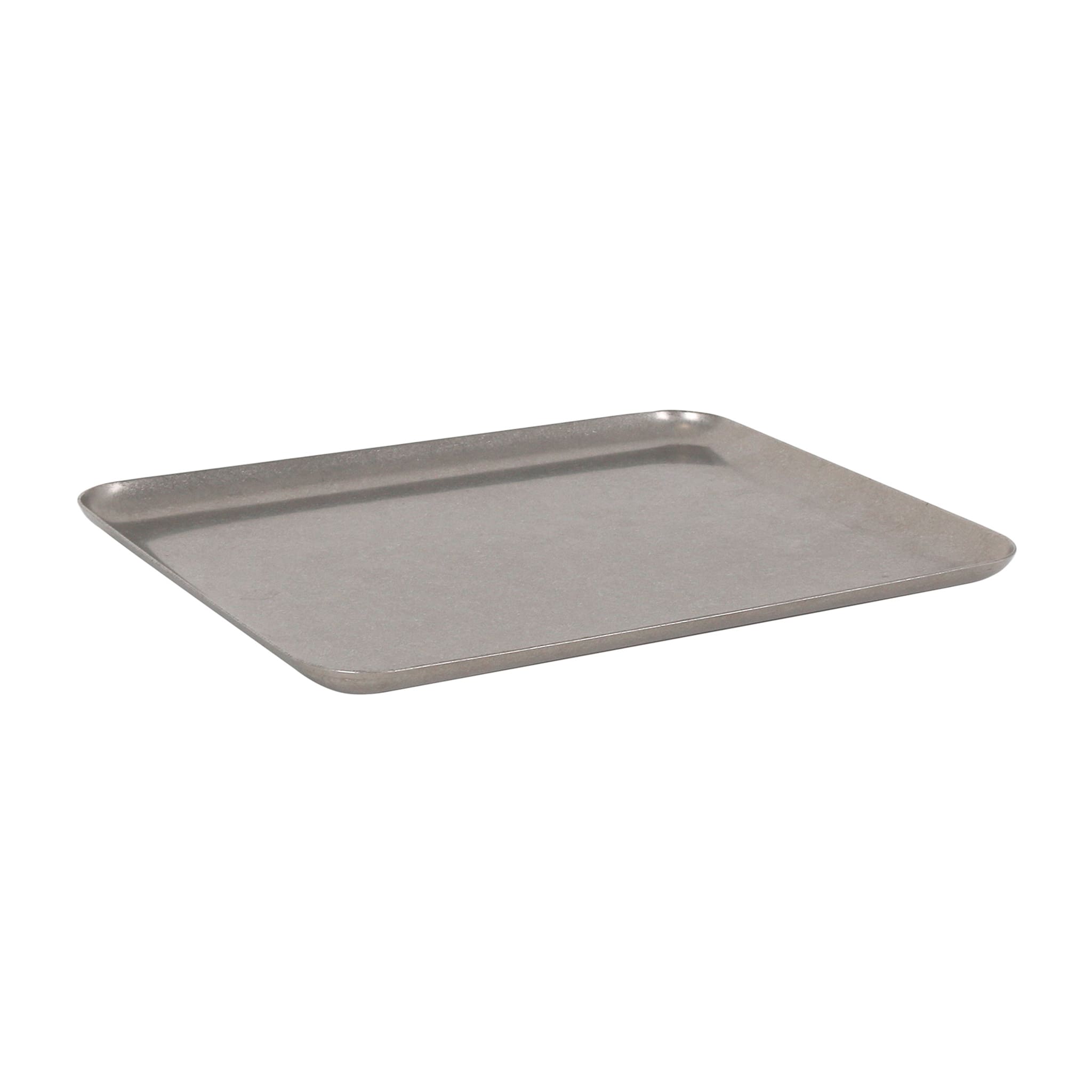 Vintage Style Stainless Steel Rectangular Serving Tray, 20.5x15.5cm