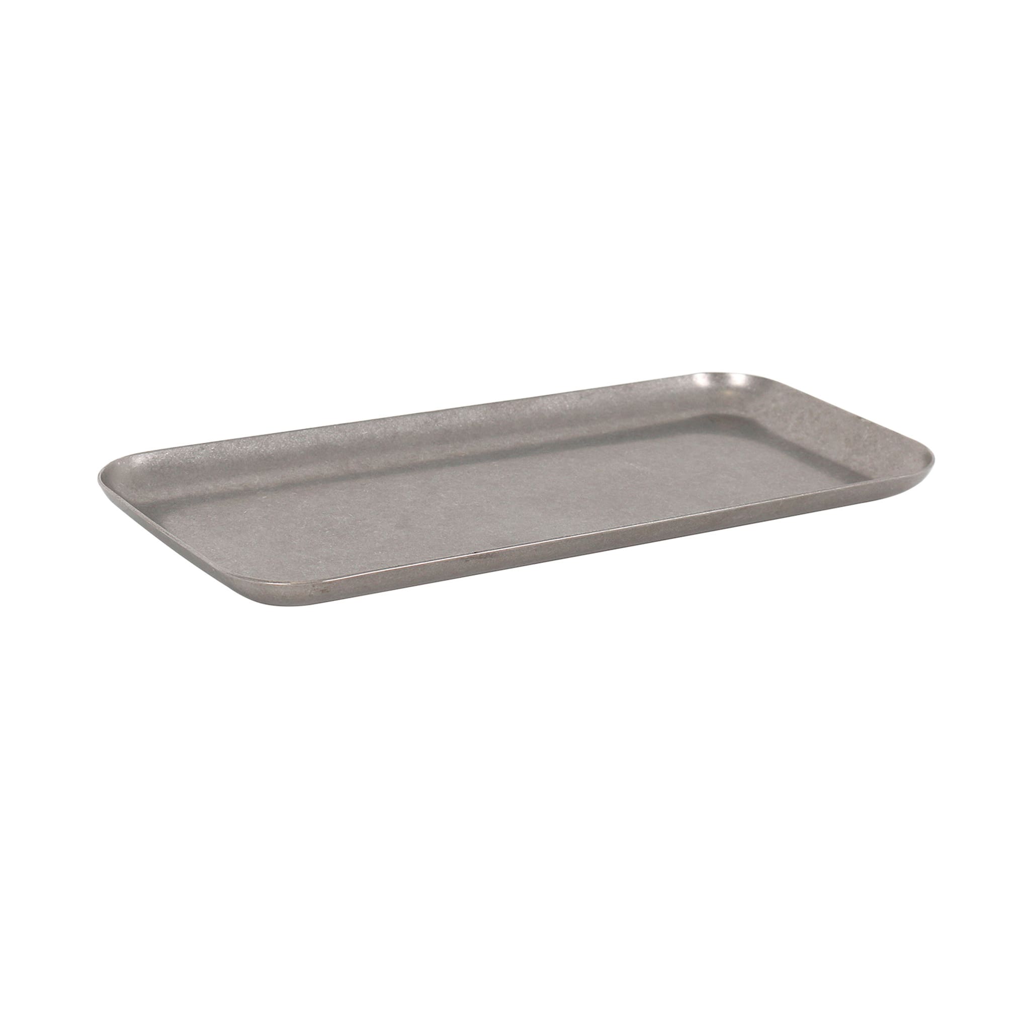 Vintage Style Stainless Steel Rectangular Serving Tray, 19.5x8.5cm