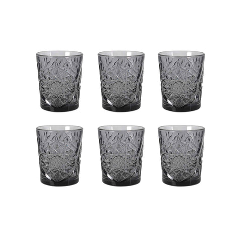 Set of 6 Smoke Hobstar Tumbler, 350ml