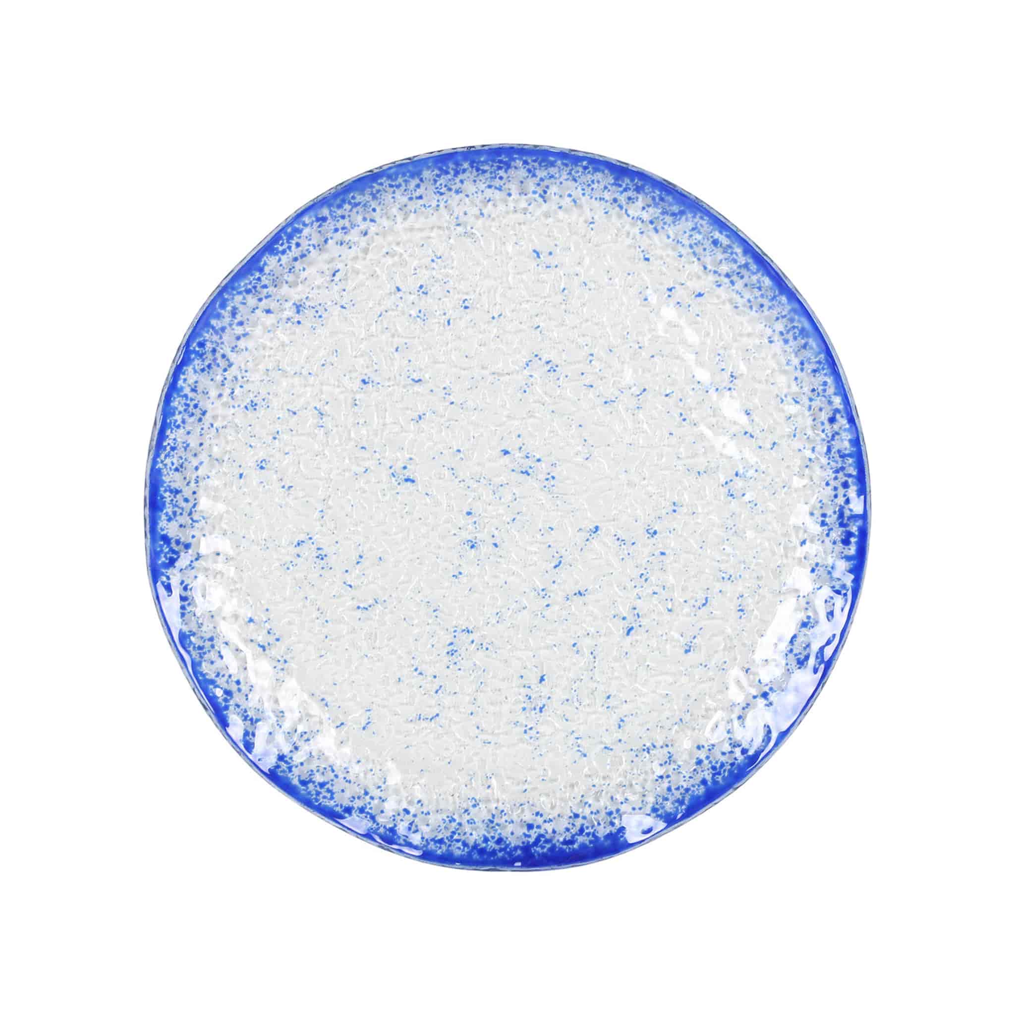 Coblalt Blue Rim Glass Charger Plate, 30.5cm