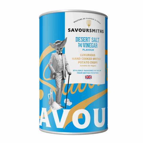 Savoursmiths Desert Salt & Vinegar Crisps in Tin, 100g