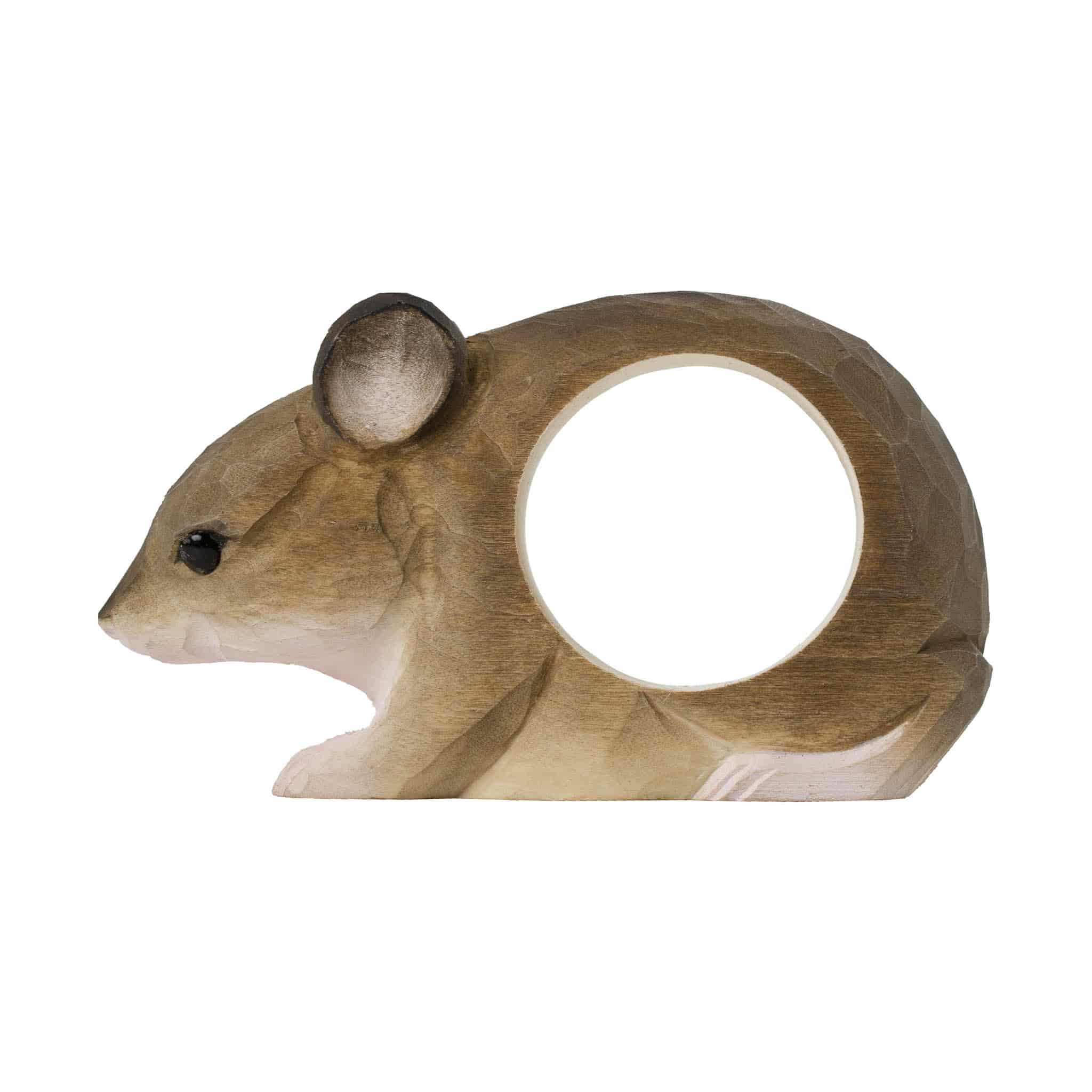 Handcarved Mouse Napkin Ring