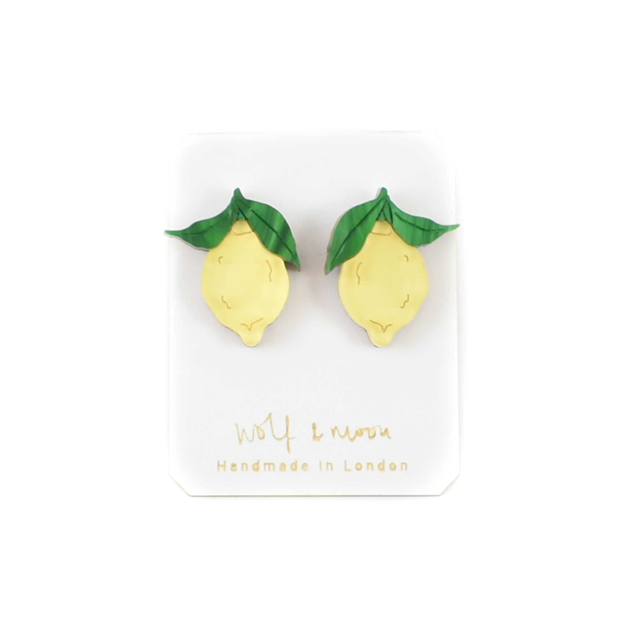 Wolf & Moon Mini Lemon Stud Earrings