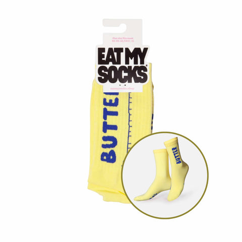 Eat My Socks Butter Motif Printed Socks