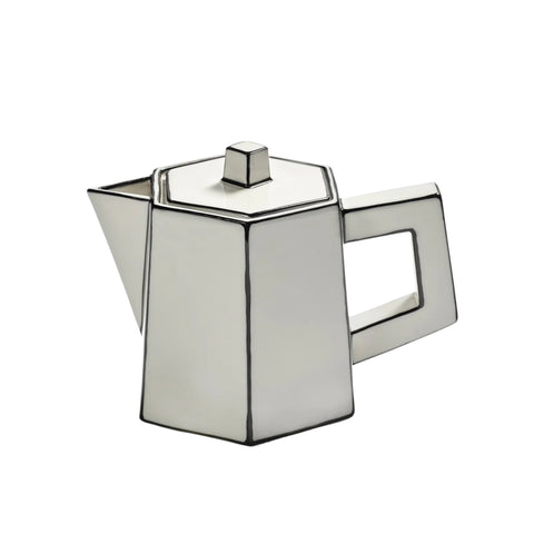 Serax Carte Blanche White & Black Ceramic Teapot, 1 Litre