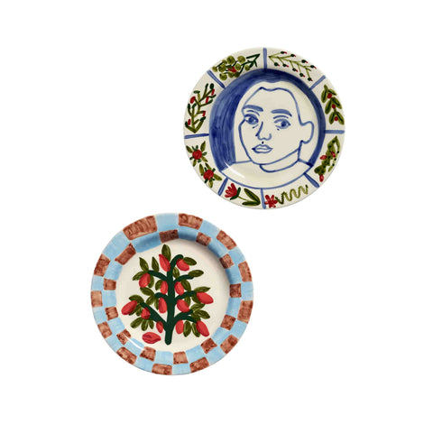 Serax Set of 2 Santiago de Borja Multicoloured Dinner Plates 05, 26cm
