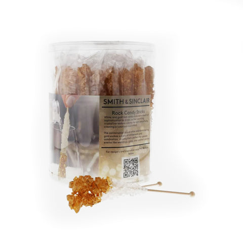 Set of 36 Gold Glitter Rock Candy Sticks