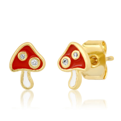 Pair of Mushroom Stud Earrings