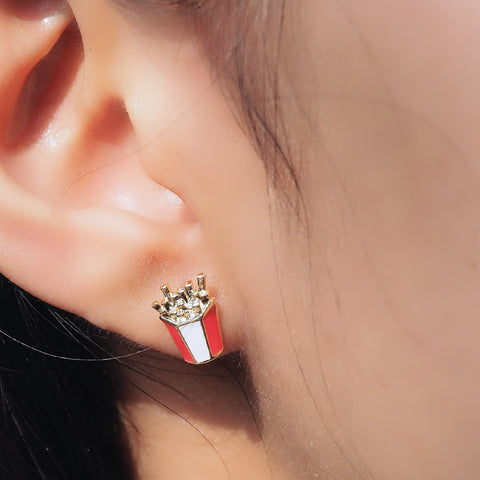Pair of French Fries Stud Earrings