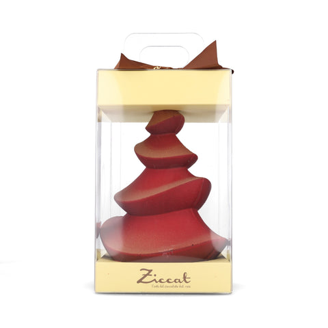 Ziccat Wavy Red Dark Chocolate Christmas Tree, 250g