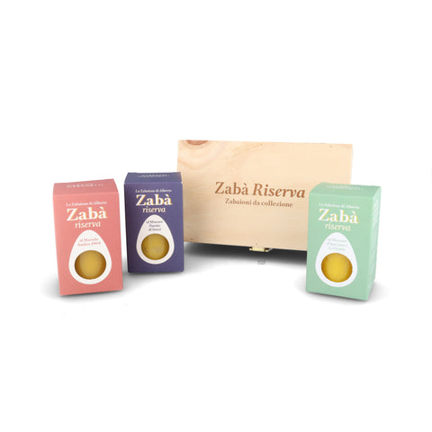 Zaba Itailan Zabaione Gift Selection in Wooden Box, 3x 200g