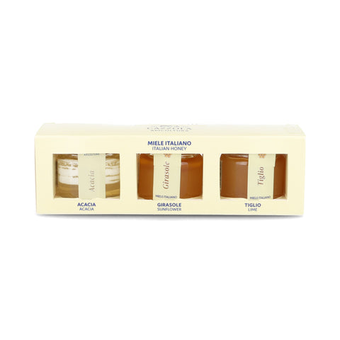Apicoltura Cazzola Acacia, Sunflower & Lime Honey Gift Trio, 3 x 40g