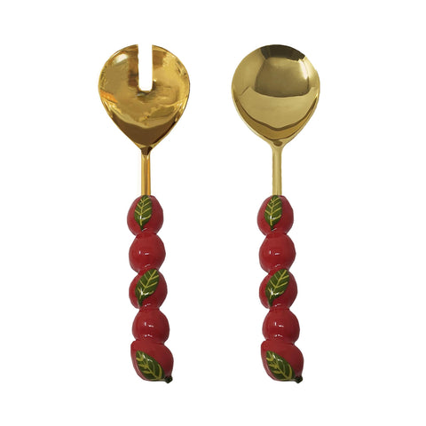 Pair of Strawberry Salad Servers