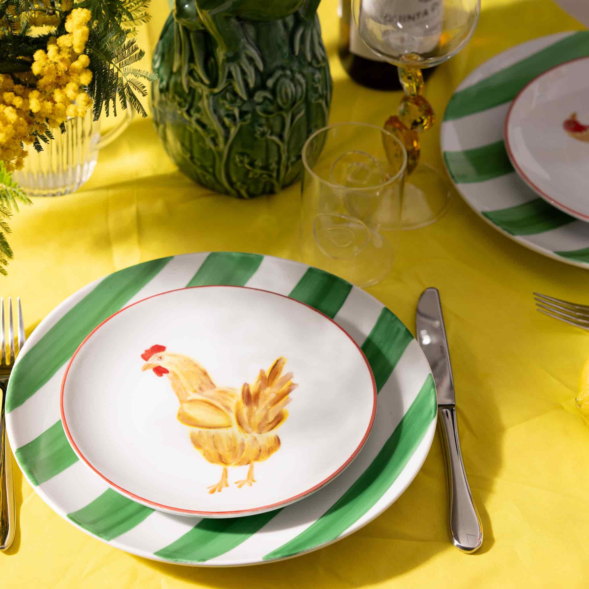The Platera Conchi Chicken Porcelain Side Plate, 21cm
