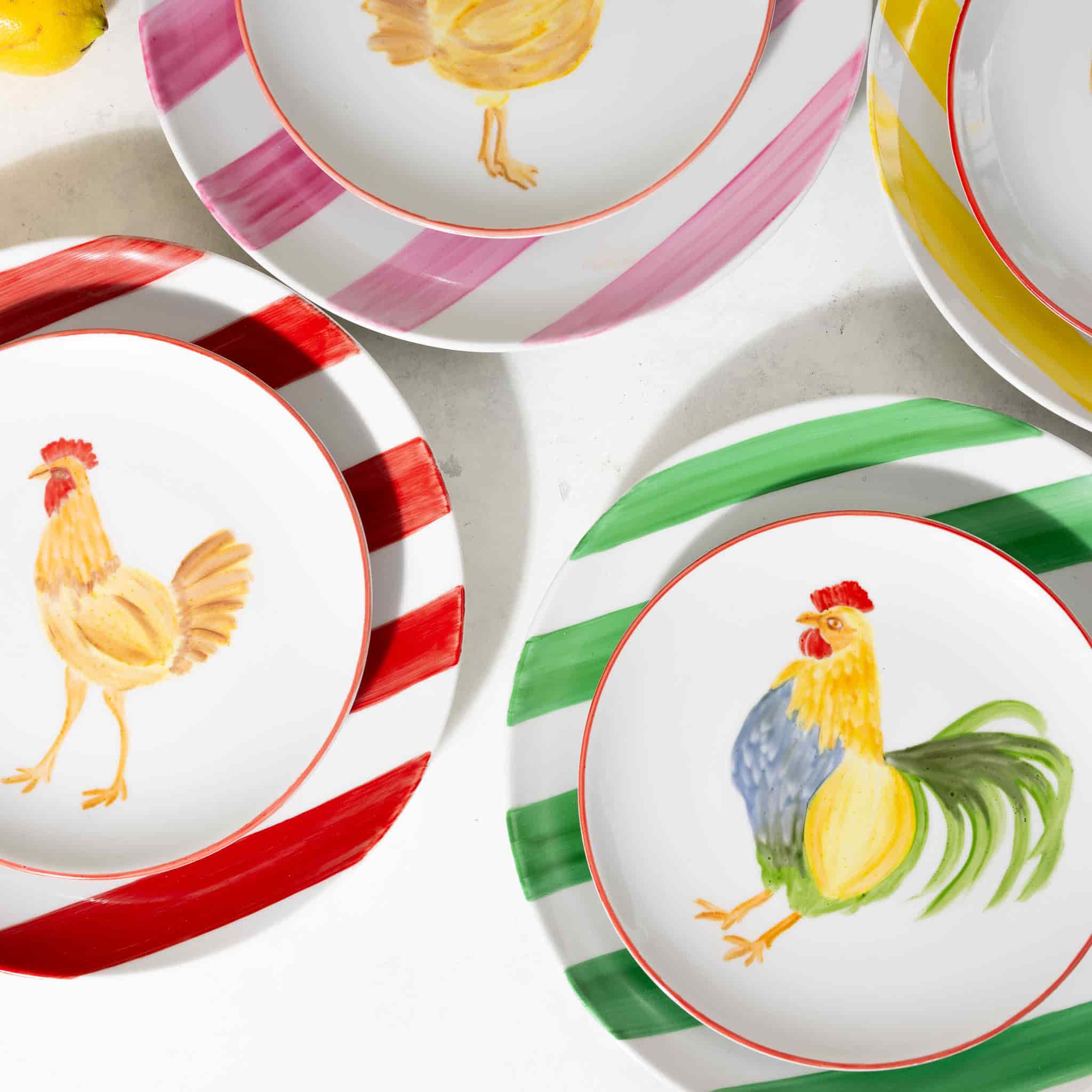 The Platera Manolo Rooster Porcelain Side Plate, 21cm