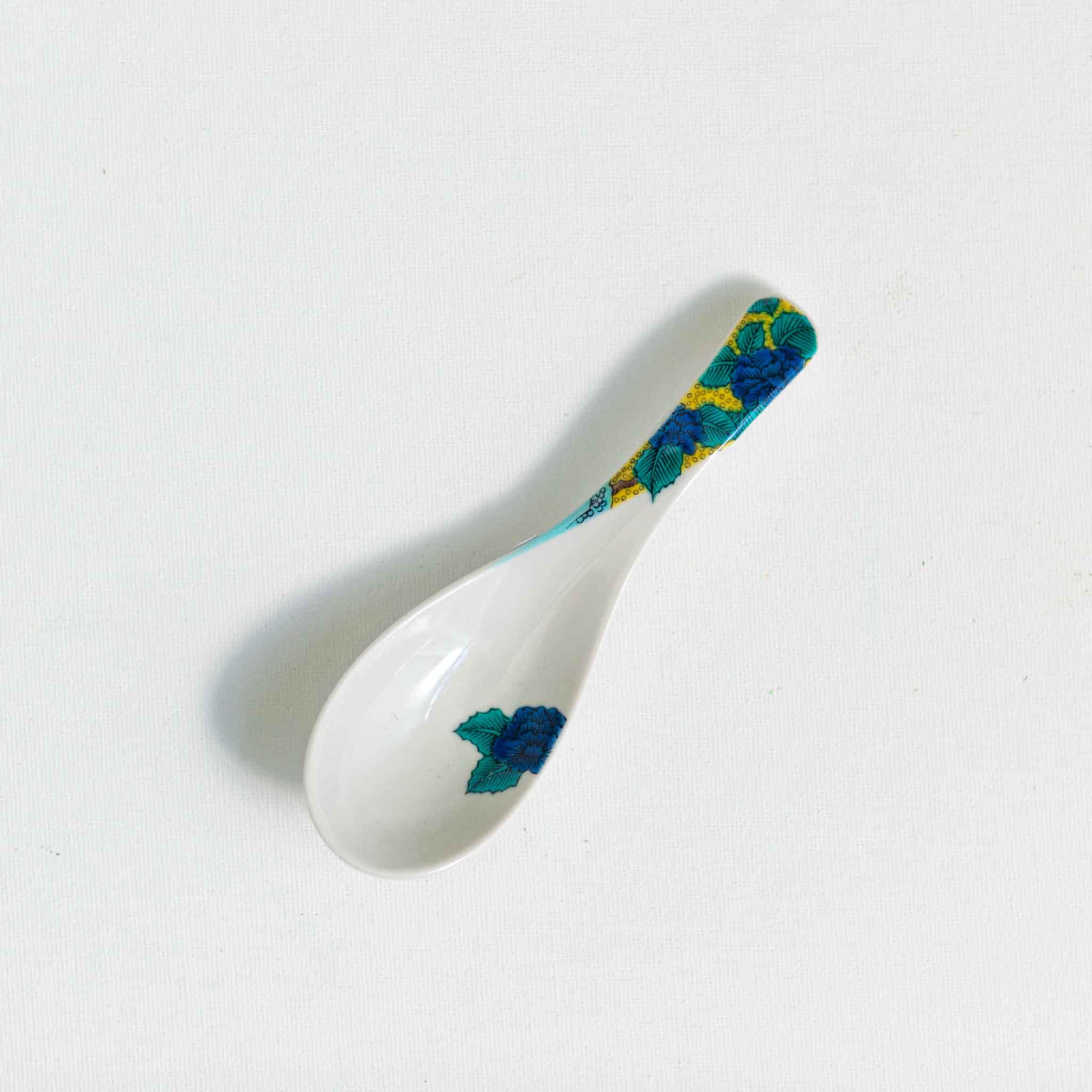Seikou Porcelain Floral Soup Spoon