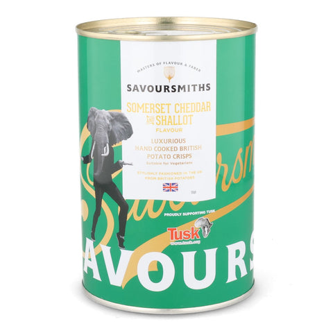 Savoursmiths Somerset Cheddar & Shallot Crisps in Tin, 100g