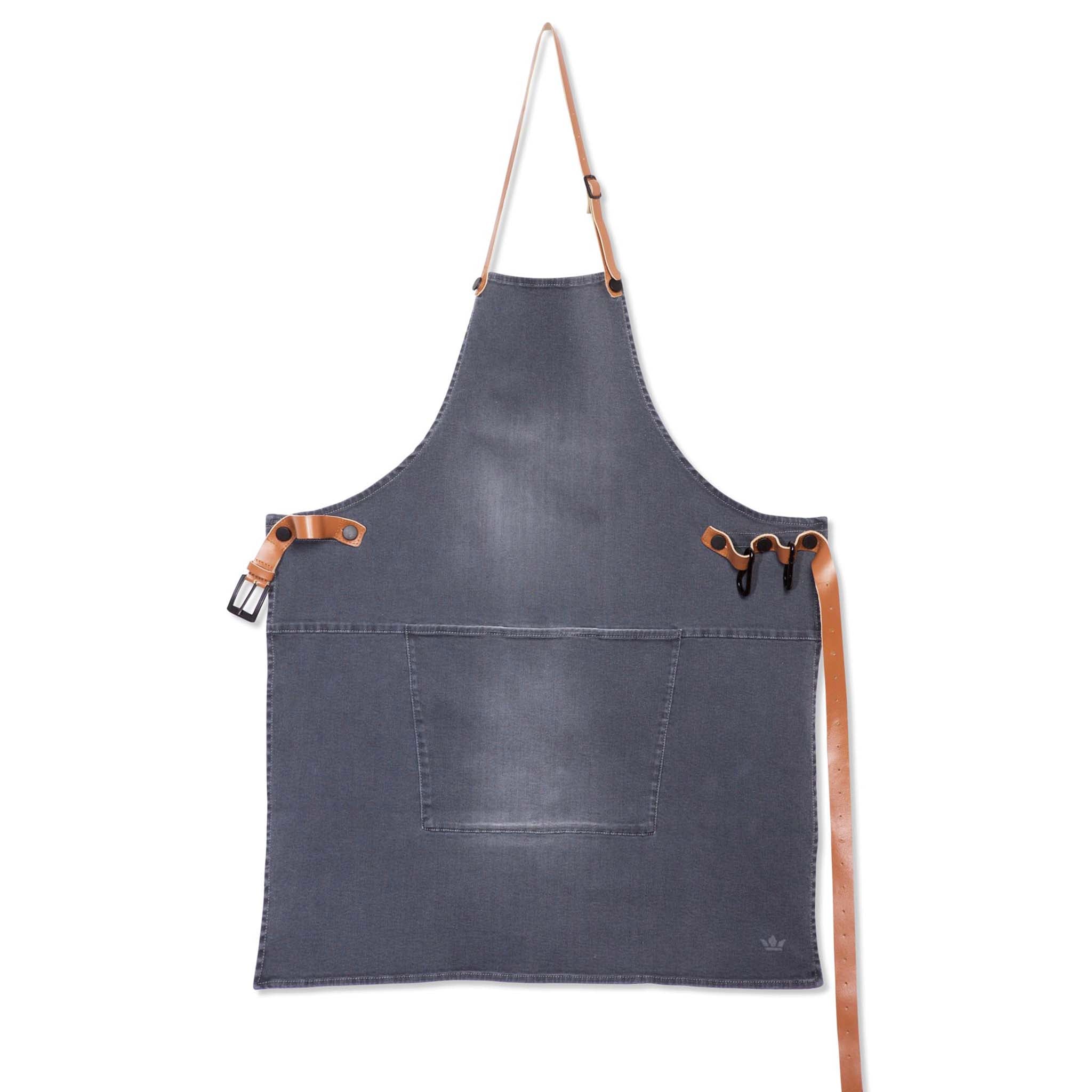 Dutchdeluxes Canvas BBQ Apron in Washed Grey Cookware Kitchen Clothing