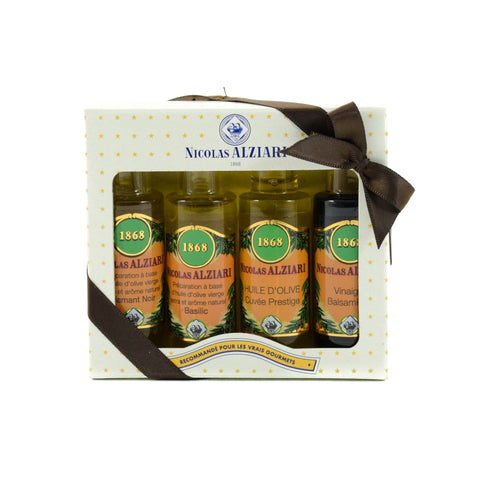 Nicolas Alziari Mini Olive Oil & Vinegar Sampler, 4 x 20ml