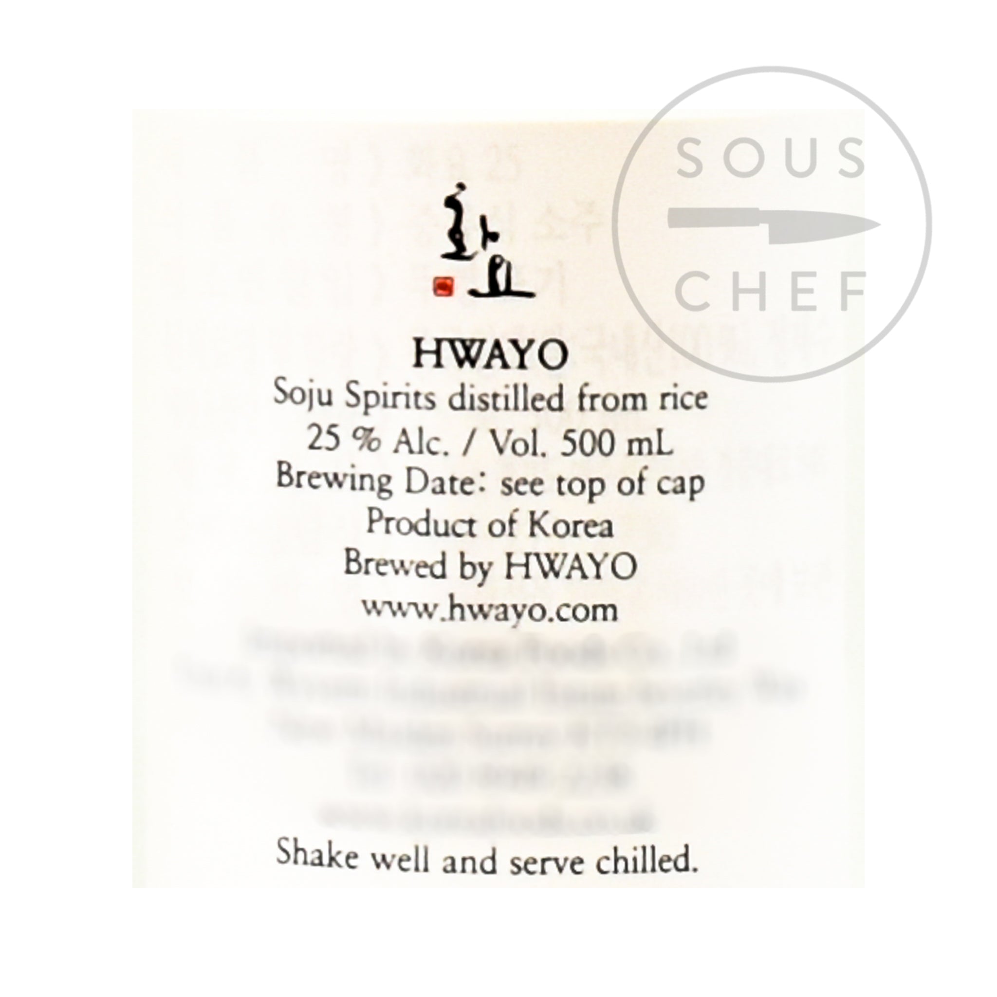 Hwayo Soju 500ml Ingredients Drinks Alcohol Korean Food Ingredients Information