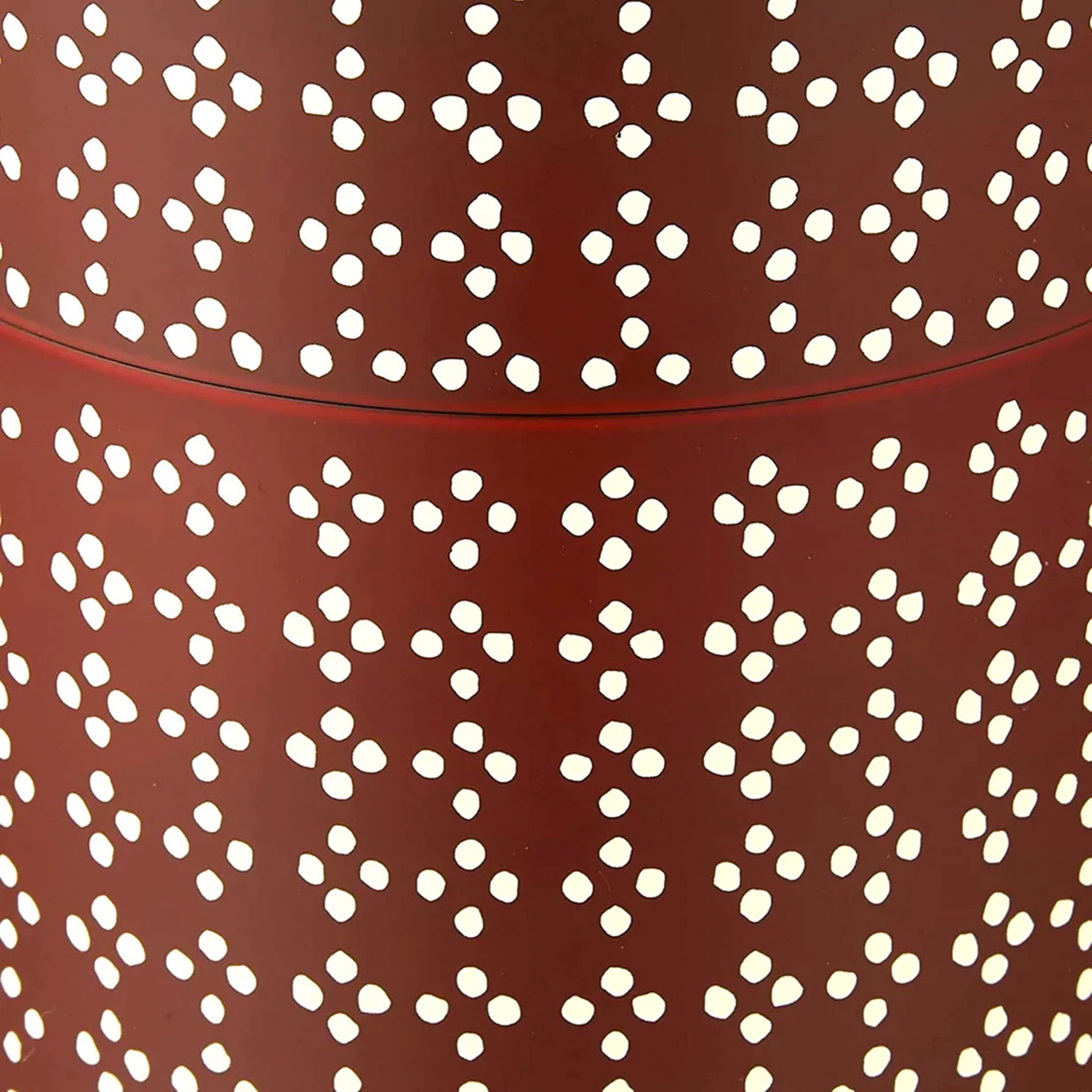 Red Pattern Fabric Tea Box, 650 ml