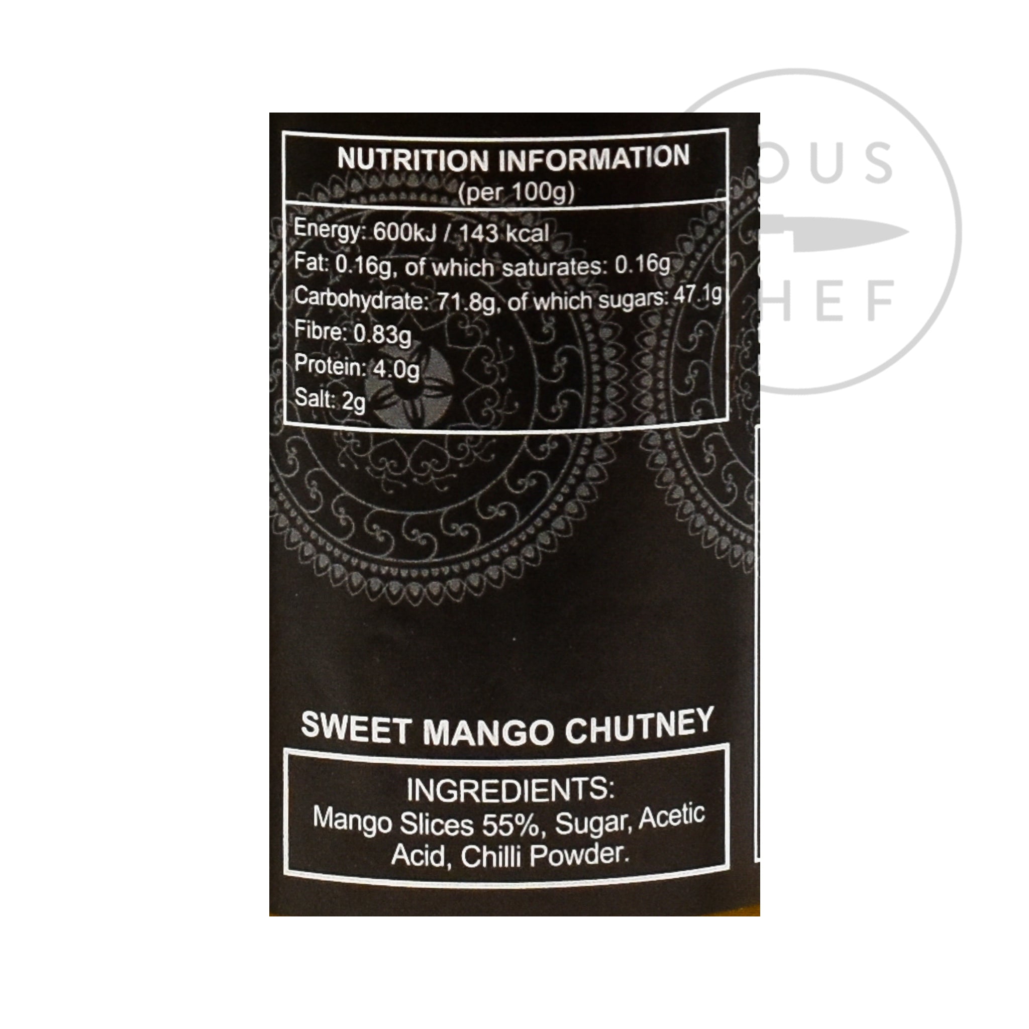 Ferns' Sweet Mango Chutney 440g nutritional information ingredients