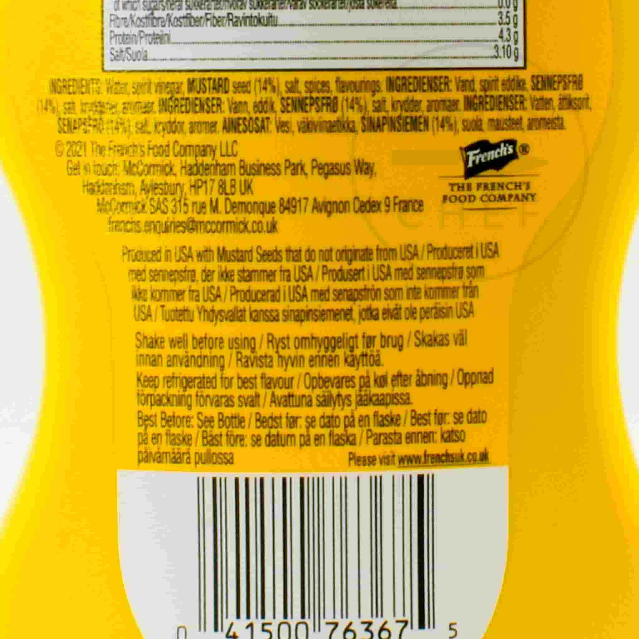 French's Classic Yellow Mustard Squeeze 397g
