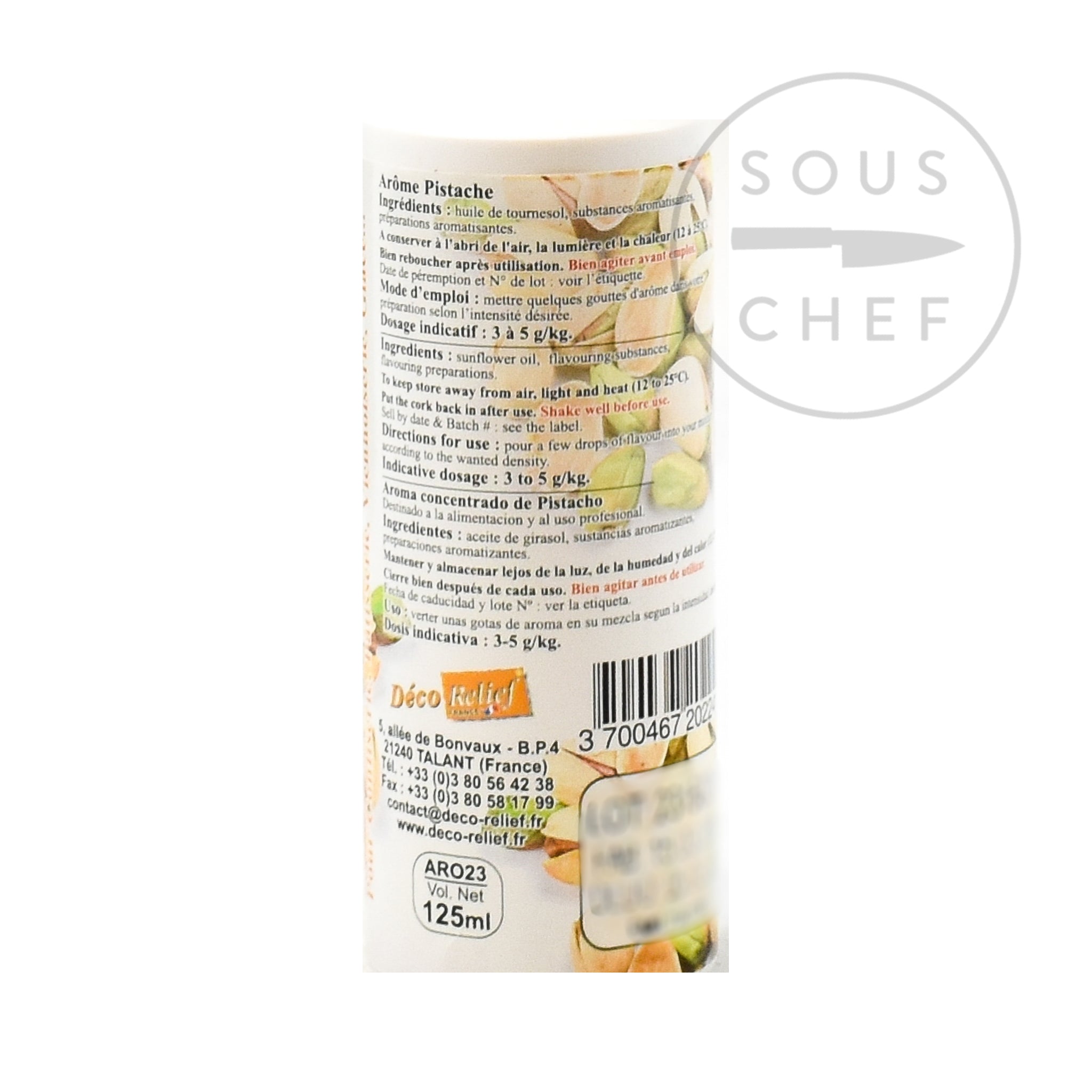 Concentrated Pistachio Flavour 125ml ingredients