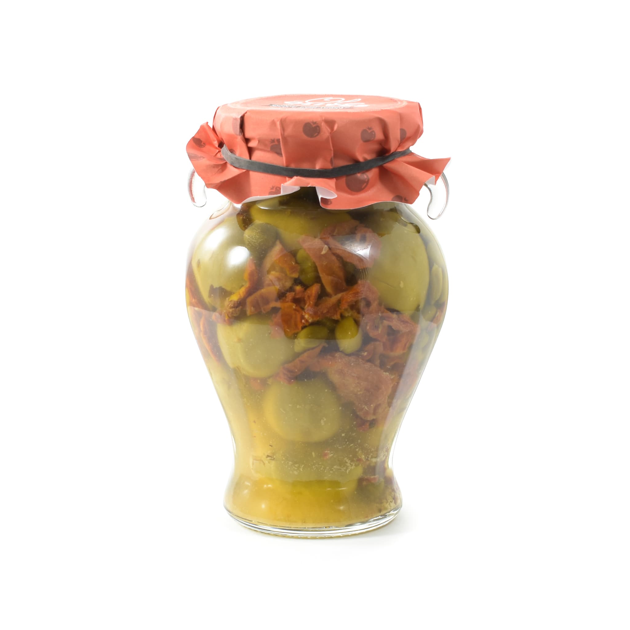 Ole Olives Gordal Olives in Olive Oil with Sundried Tomatoes and Capers 580ml