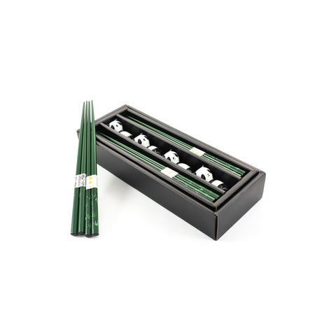 Panda Chopstick & Rest Set - 4 Pairs