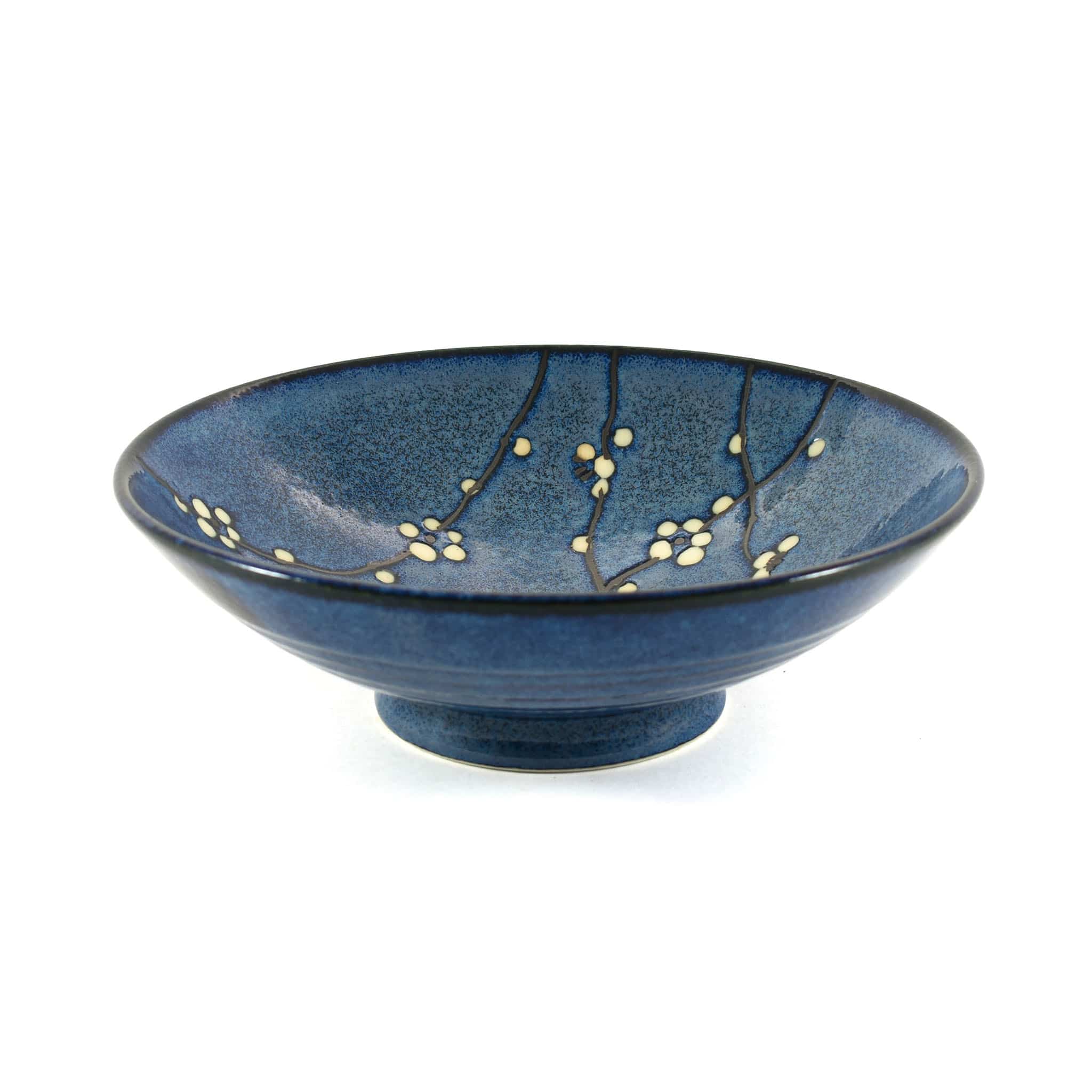 Blue Sakura Shallow Bowl 24.5cm