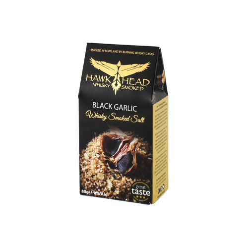 Whisky Smoked Sea Salt with Black Garlic 80g