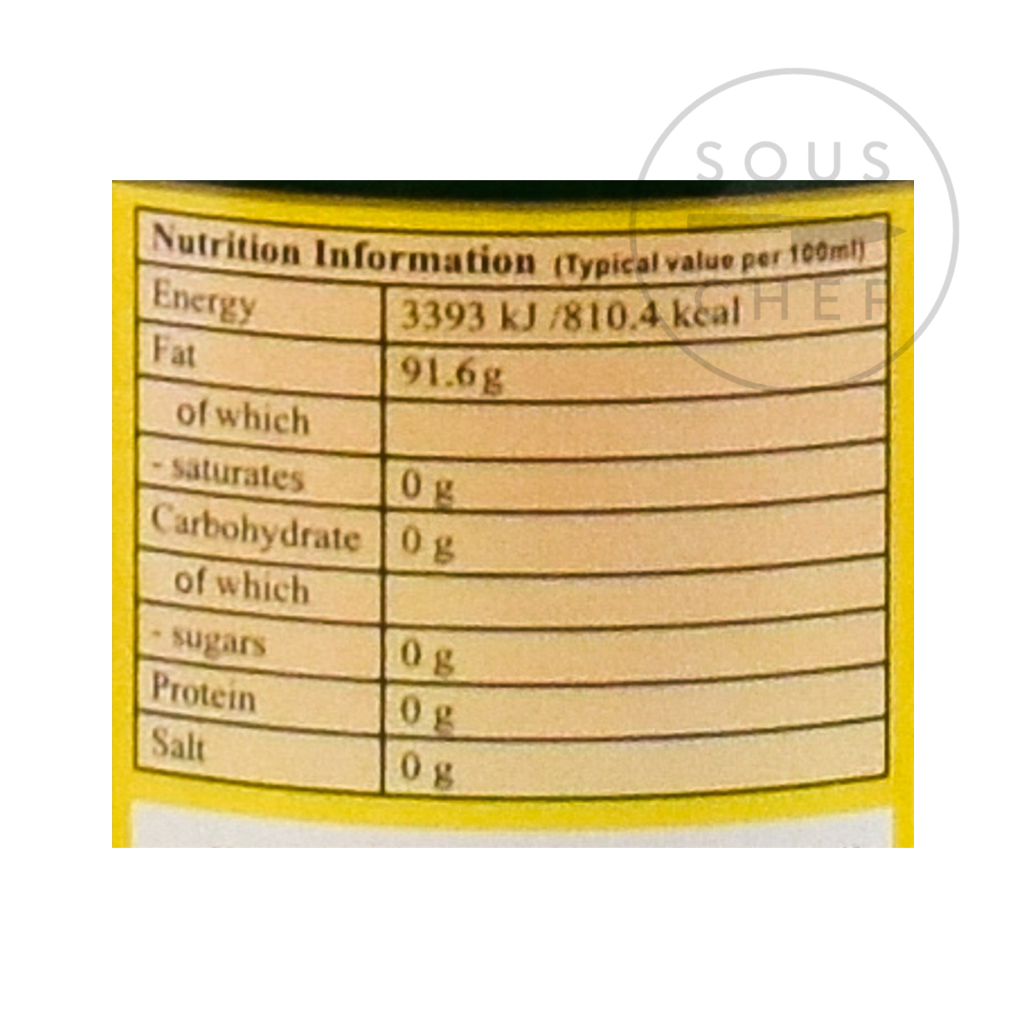 Sichuan Peppercorn Oil - Prickly Oil 210ml nutritional information