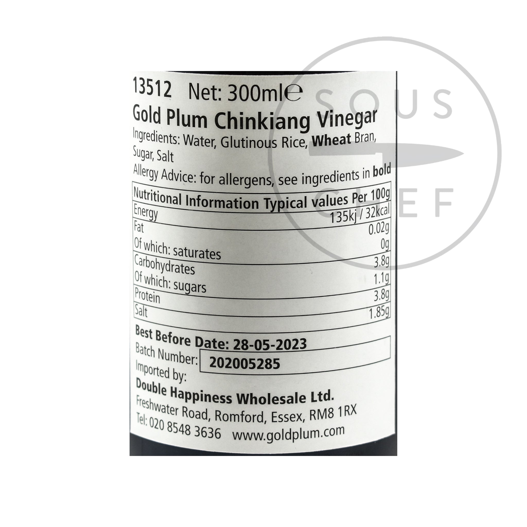 Chinkiang Black Rice Vinegar 300ml Buy online at Sous Chef UK