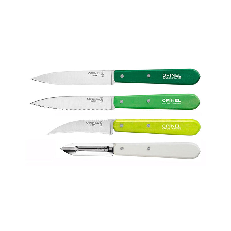 Opinel Kitchen Essentials 4 Knife Set - Greens