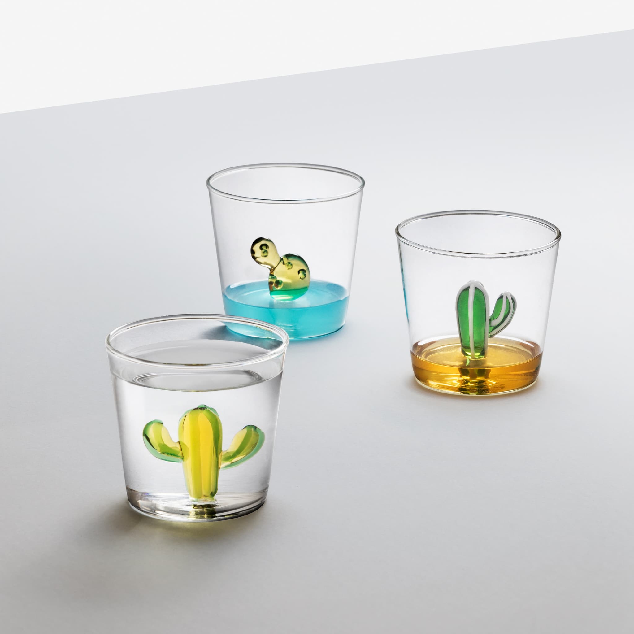 Service à Thé Et Café Ichendorf Milano Cactus 11 Pièces - Verre Borosilicate Coloré - Neuf Avec Boîte