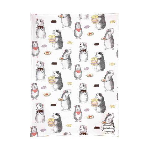Jimbob Art Guinea Pig Biscuits Tea Towel