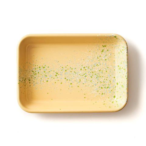 Splatter Fest Enamel Roasting and Serving Dish, Yellow