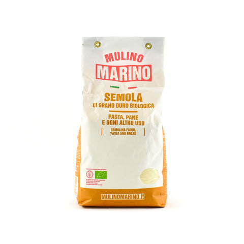 Mulino Marino Organic Semola di Grano Duro Wheat Flour, 1kg