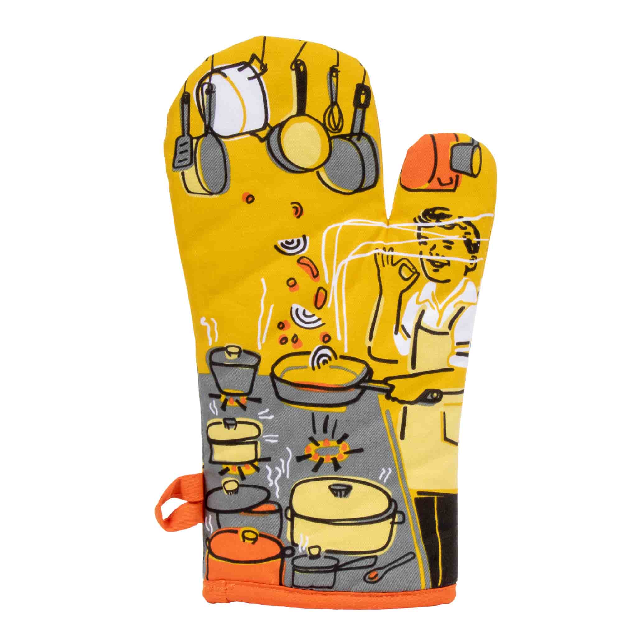 Man with a Pan Double Sided Oven Mitt