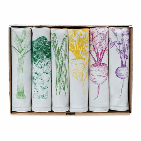 Lottie Day Garden Veg Mixed Design Napkins Box of 6