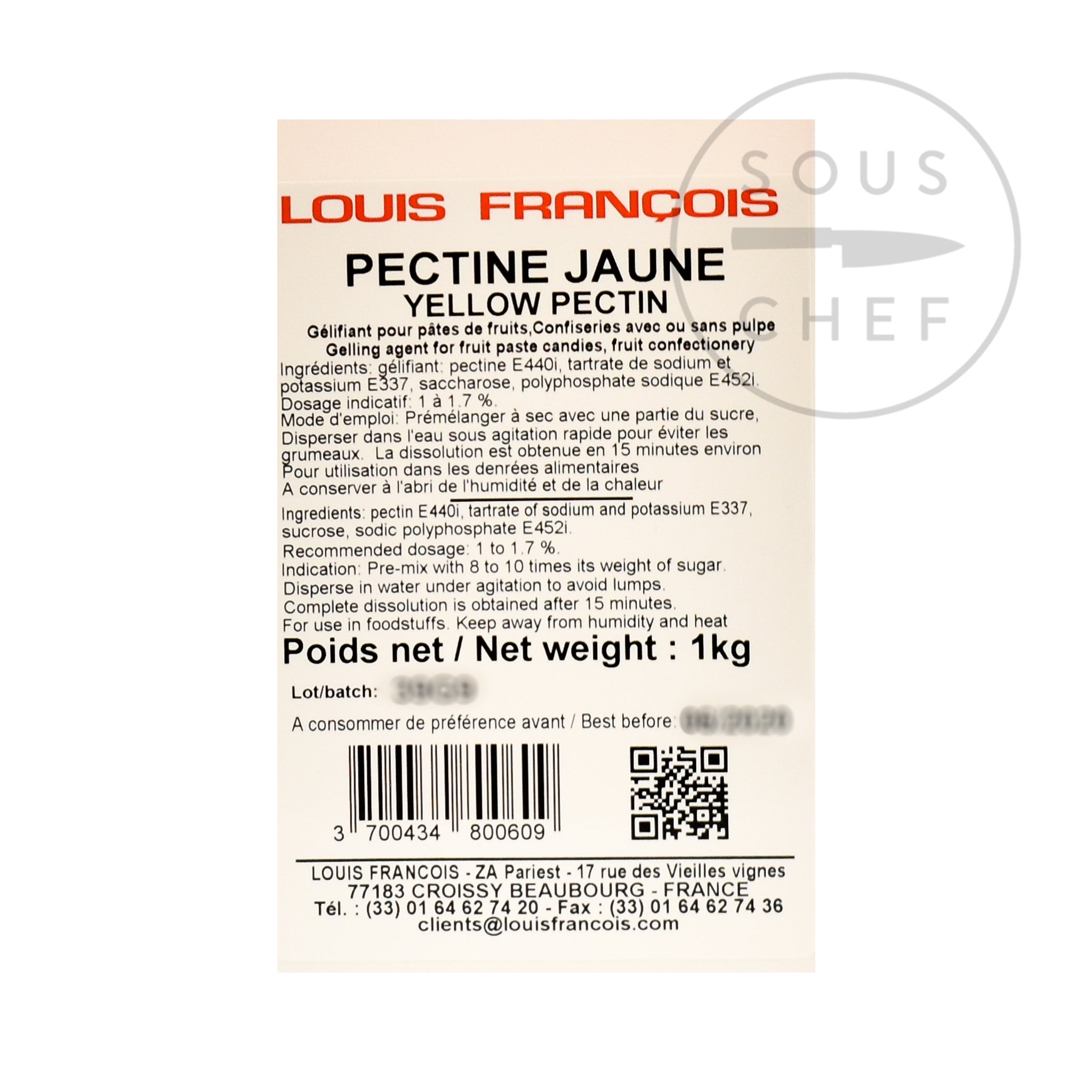 Yellow Pectin 1Kg Buy Online Sous Chef UK