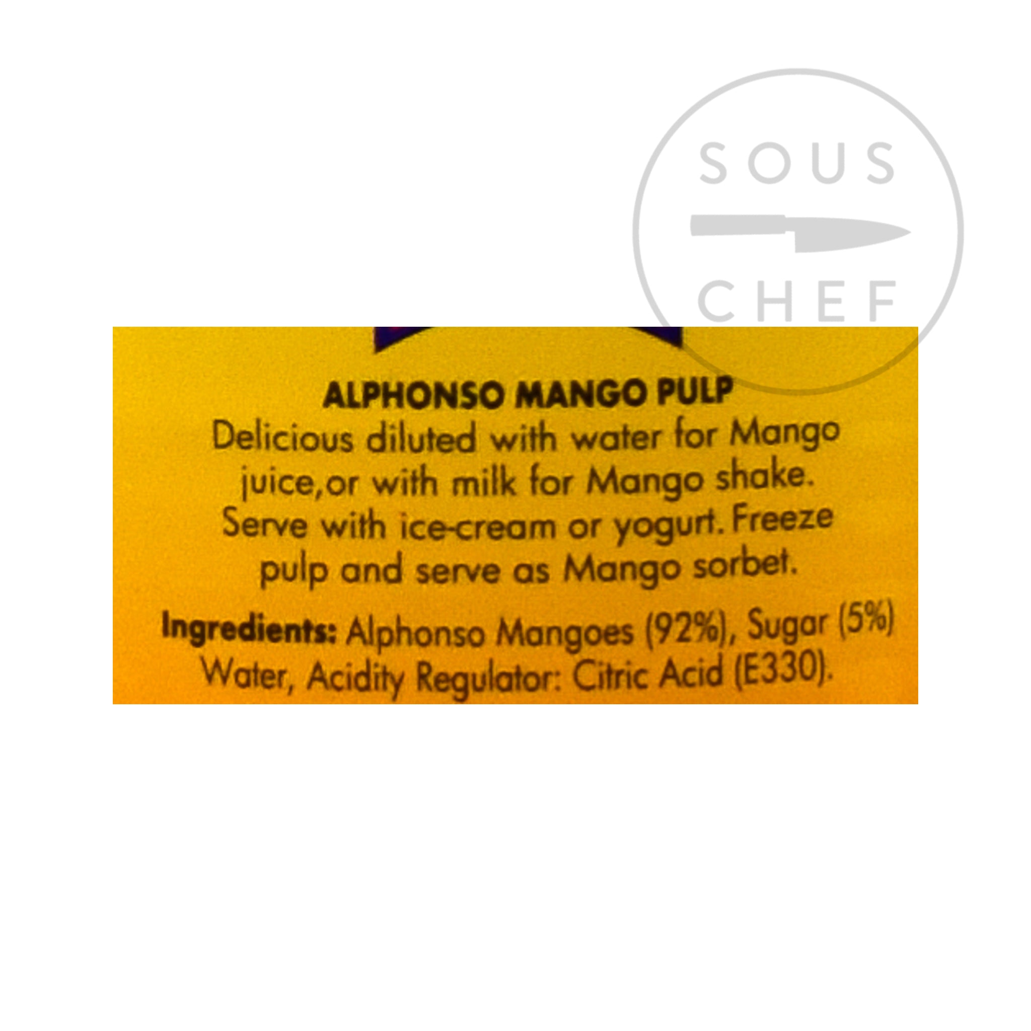 Alphonso Mango Pulp, 850g