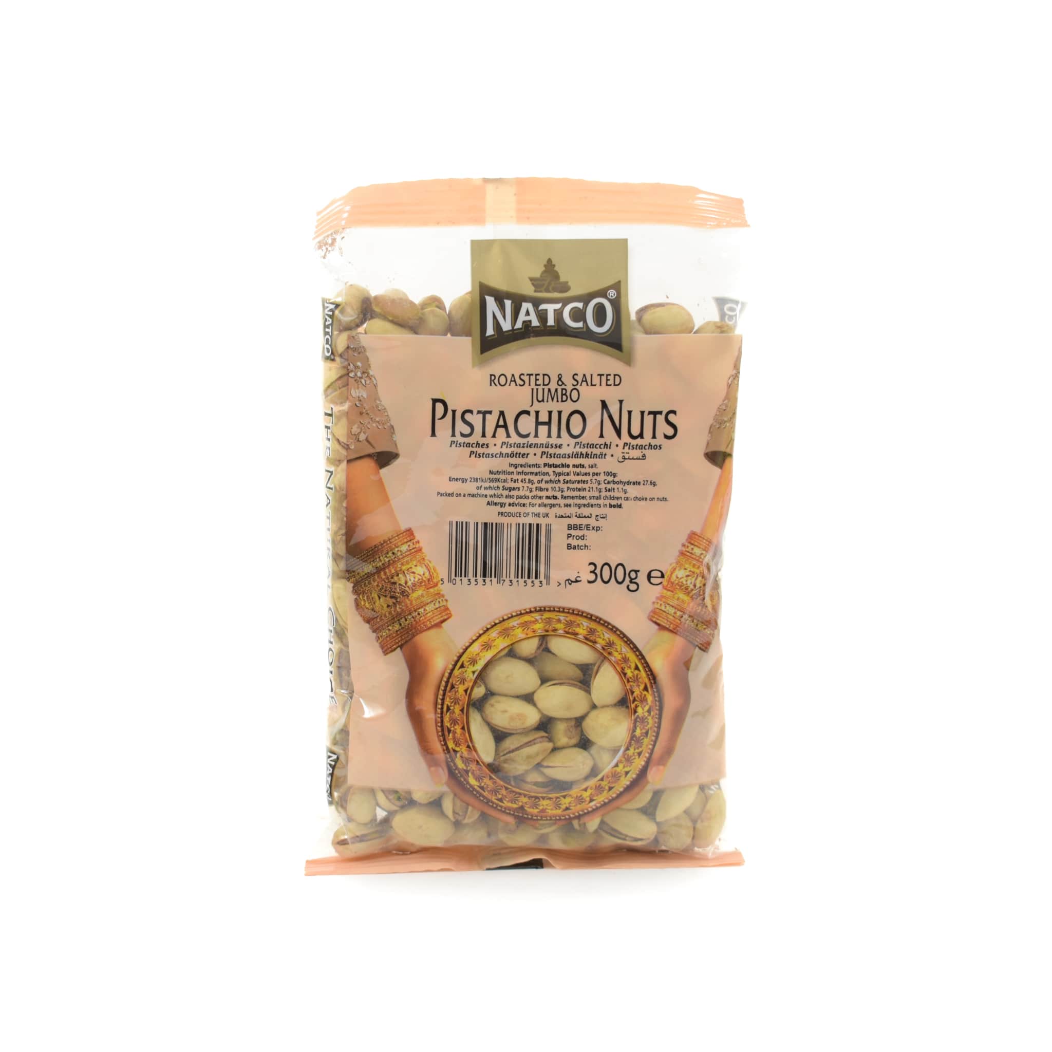 Natco Roasted & Salted Pistachios 300g